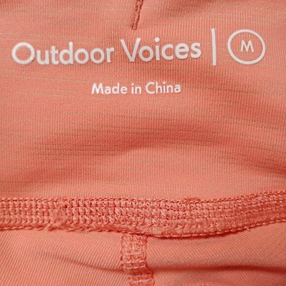 Outdoor Voices Womens Crop Leggings Camellia Peach Mid Rise 23" Inseam Size M - Picture 8 of 9